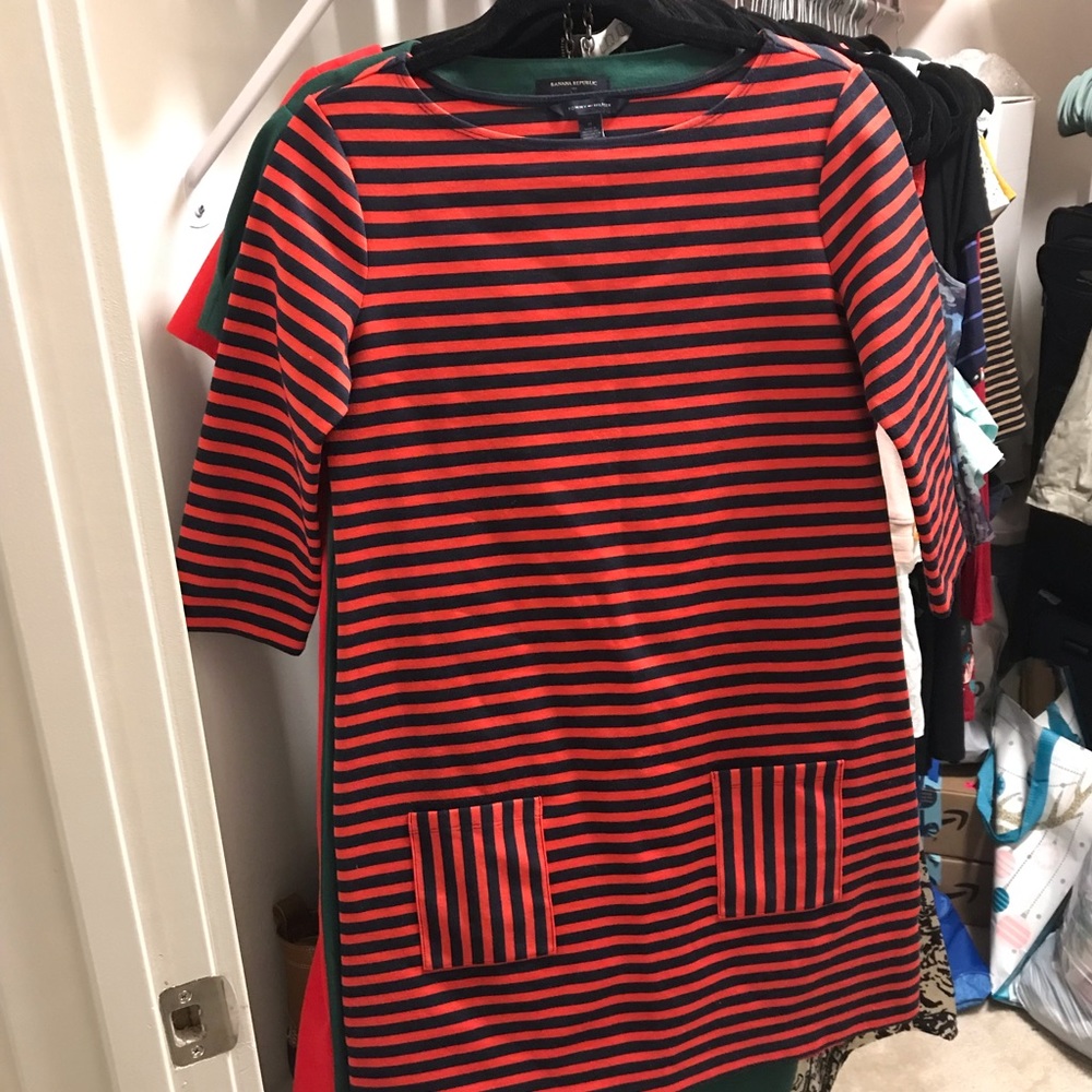 Striped red & navy stretchy Tommy Hilfiger dress